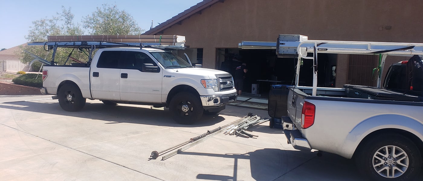 Garage door repair trucks