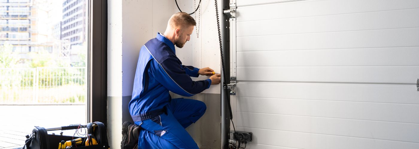 How can I fix a derailed garage door?