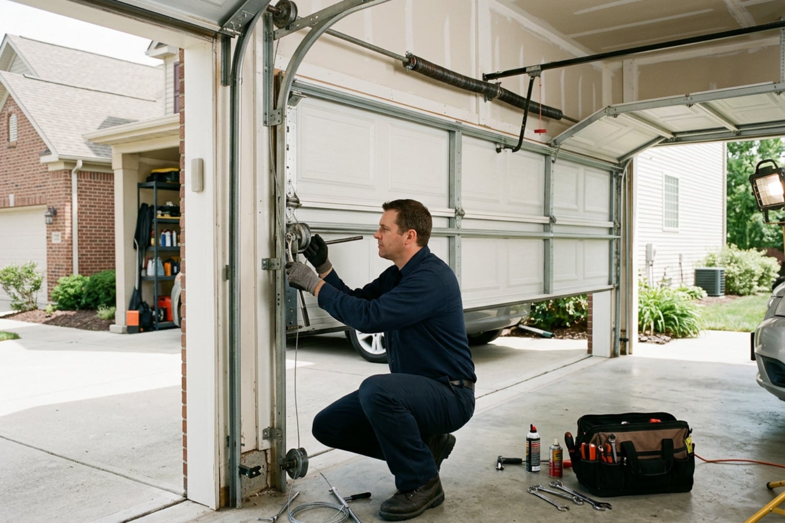 garage door cable install